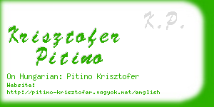 krisztofer pitino business card